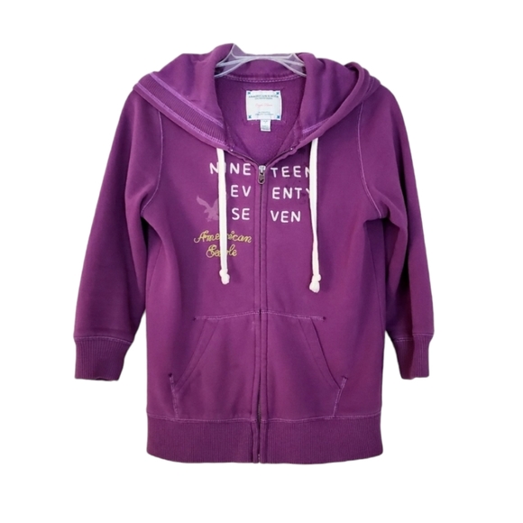 American Eagle Outfitters Tops - 90s vintage AE 3/4 sleeve hoodie